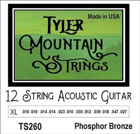 Tyler Mountain TS260 12 String Acoustic Guitar Strings Extra Light-Phosphor Bronze