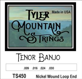 Tyler Mountain TS450 Tenor Banjo Strings-Nickel Wound Loop End