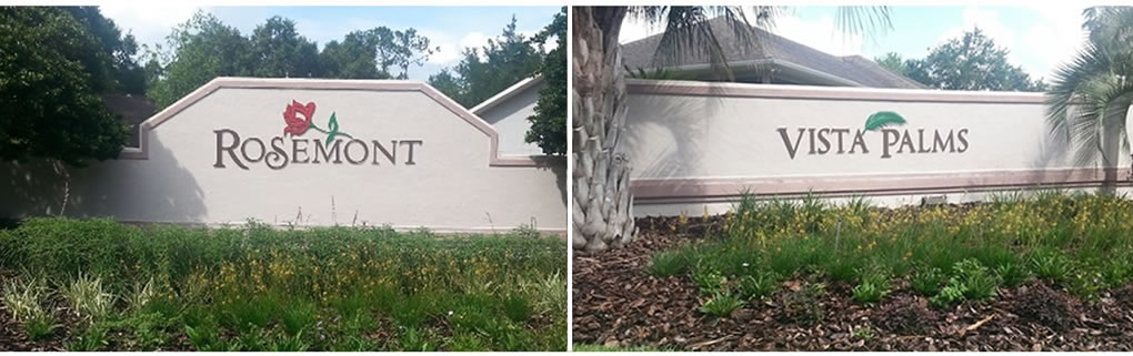 Vista Palms and Rosemont Signs