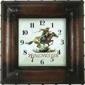 Winchester Leather Look Wall Clock