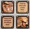 John Wayne Coasters by Ozark Leather