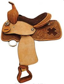 Cross Cutout Youth Saddle by Ozark Leather