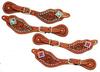 Diamonds and Rhinestones Floral Spur Straps by Ozark Leather
