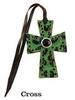 Green Cheetah Hair on Hide Cross by Ozark Leather