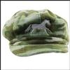 Green Fleece Camo Newsboy Cap