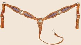 Faux Ostrich Inlay Breastcollar by Ozark Leather