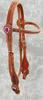 Purple Rhinestone Browband Headstall by Ozark Leather