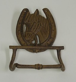 Horseshoe with Horse Center Towel Holder