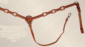 Square Concho Breast Collar by Ozark Leather
