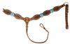 Turquoise Accent Show Breast Collar by Ozark Leather 