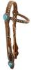 Turquoise Accent Browband Headstall by Ozark Leather