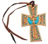 Turquoise Winged Cutout Cross by Ozark Leather