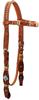 Turquoise and Rawhide Browband Headstall by Ozark Leather