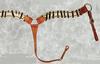 White Zebra Hair on Hide Breast Collar by Ozark Leather