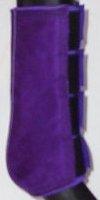 Bar F Purple Split Leather Hind Gallop Boots