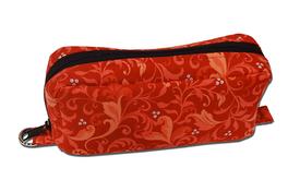 Essential Oil Case- Red Pink Flourishes Scrolls-Large