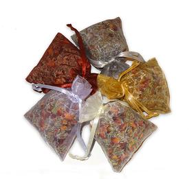Scented Dried Lavender and Red Rose Petals in 3x4 inch Organza Sachet Bags