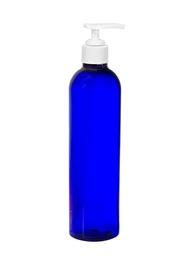 4 oz. Cobalt PET Cosmo Round with White Lotion Pump