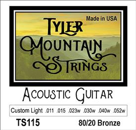 Tyler Mountain TS115 Acoustic Guitar Strings CustomLight-80/20 Bronze