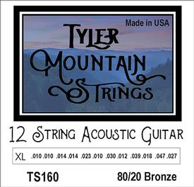 Tyler Mountain TS160 12 String Acoustic Guitar Strings Extra Light-80/20 Bronze