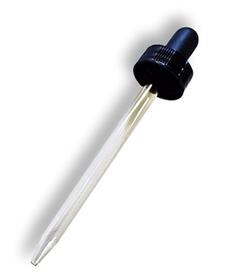 Glass Dropper with Black Bulb - Fits 4 oz. Bottle-Pkg. of 4